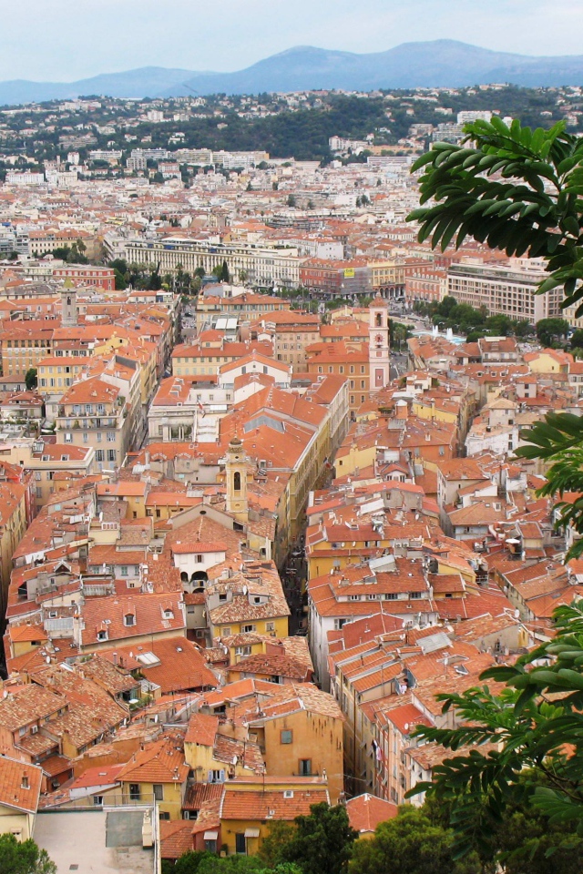 Панорама в городе Ницца, Франция