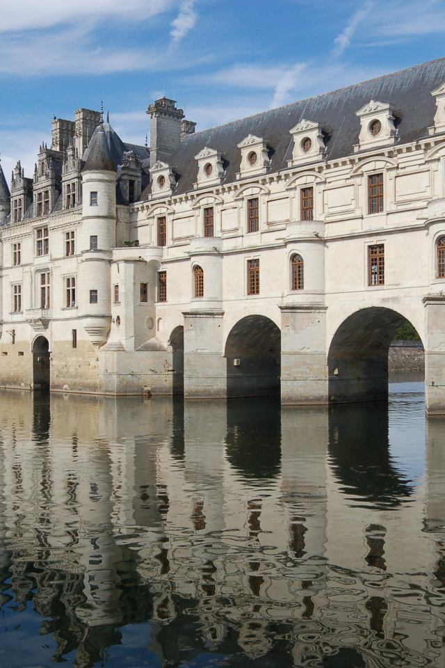 Замок на воде в Луаре, Франция