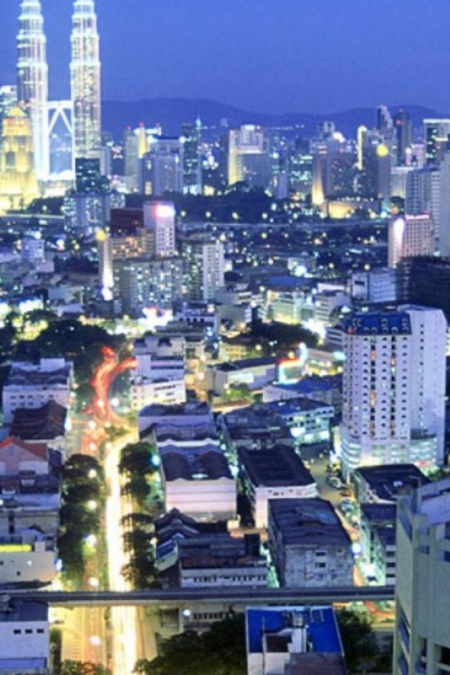 Ночное сияние города в Берлине