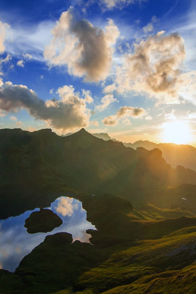 Закат в горах Германии