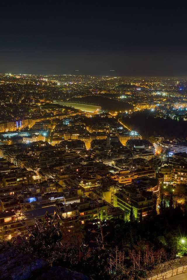 Ночной вид на Афины