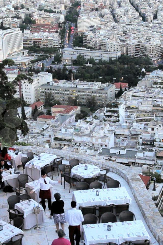 Ресторан на холме в Афинах