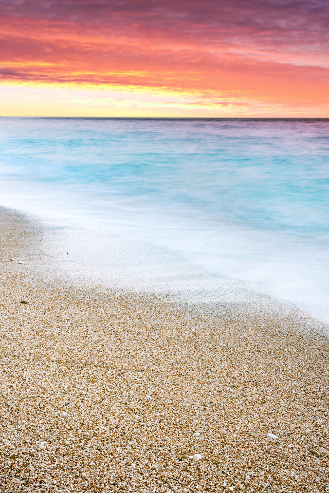 Чудесный закат на острове Лефкада, Греция