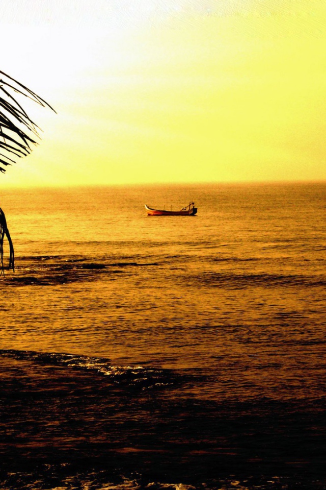 Закат на пляже в Гоа