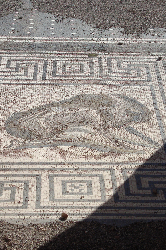 Старинная фреска в Помпеях, Италия