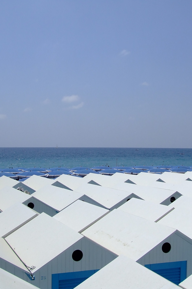 Пляжные домики на курорте Челле Лигуре, Италия