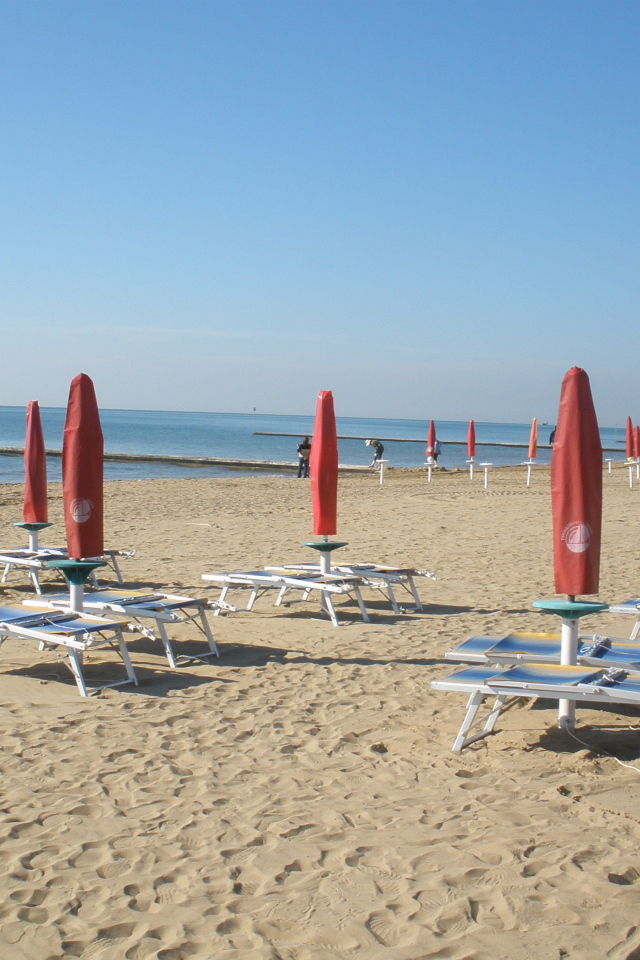 Золотой пляж на курорте Лидо ди Езоло, Италия