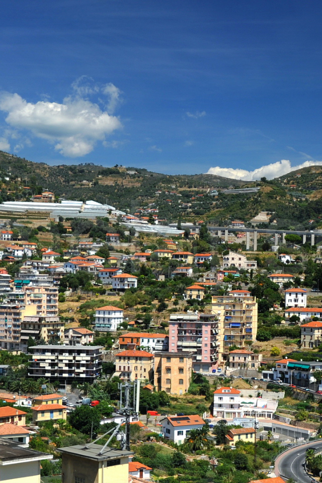 Панорама города в Сан Ремо, Италия