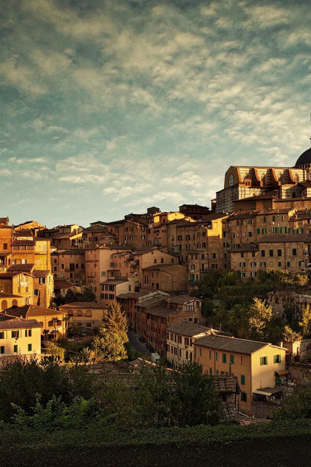 Панорама города в Сиене, Италия