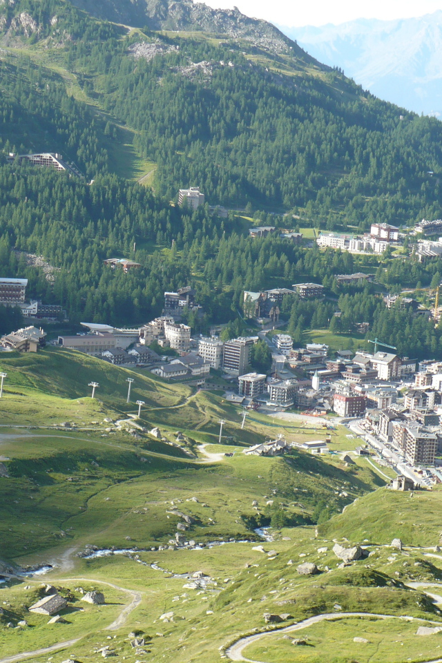 Панорама на горнолыжном курорте Червиния, Италия