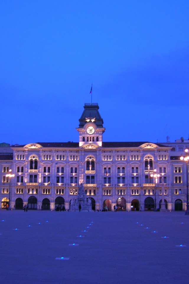 The central area of ​​the resort in Trieste, Italy