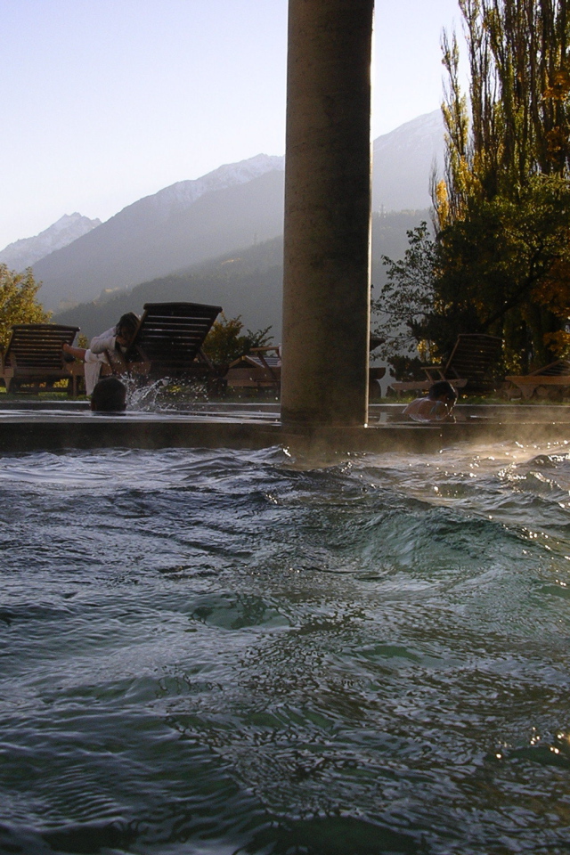 Термальный источник на курорте в Бормио, Италия