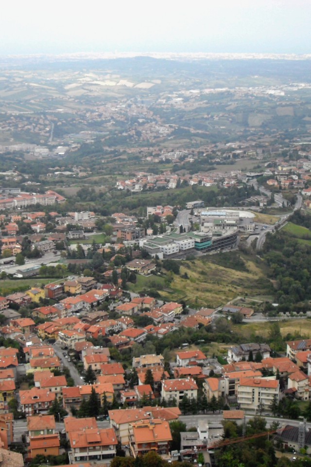 Вид с холма в Сан Марино, Италия