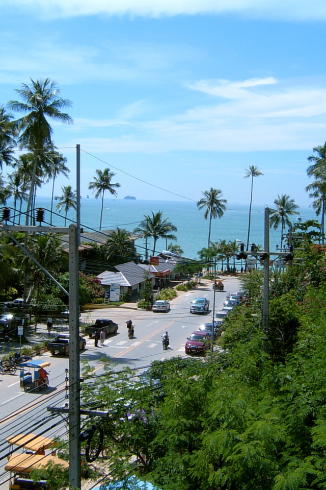 Городская улица на курорте Краби, Таиланд