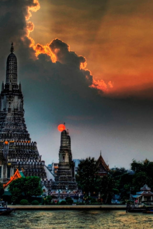 Фантастический вид на храм в Бангкоке, Таиланд