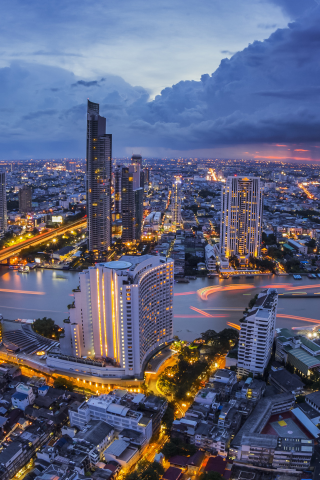 Панорама города в Бангкоке, Таиланд