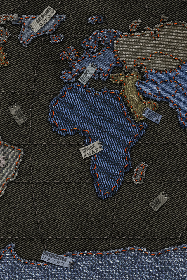 Джинсовая карта Мира