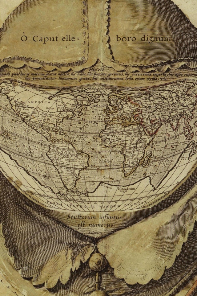 Старая рисованная карта Мира