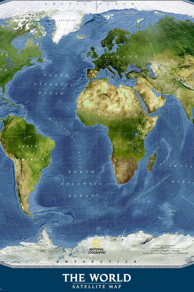 Спутниковая карта Мира