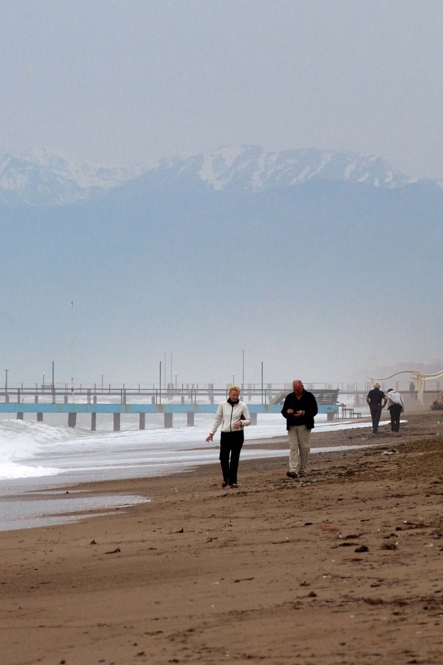 Осенний пляж в Белек, Турция