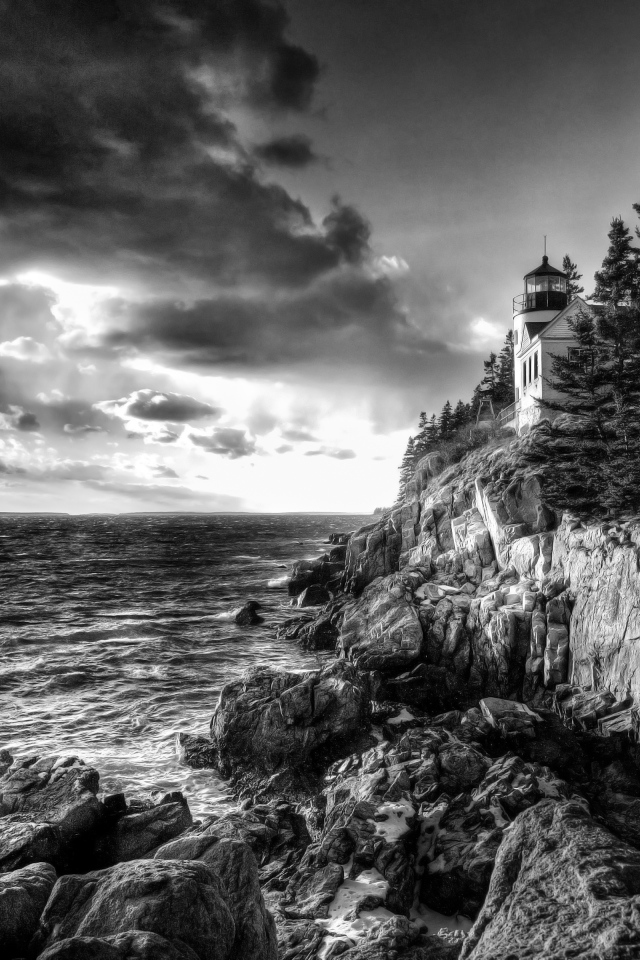 Lighthouse in Maine, New England, USA