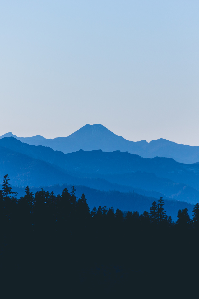 Горы в США вечером