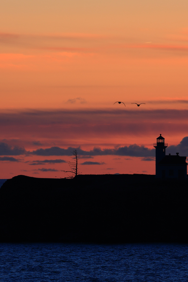 Побережье Орегона, маяк Араго, США