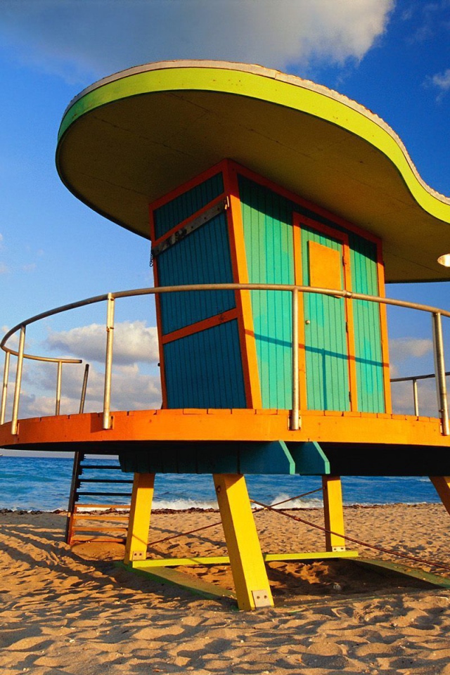 Пост спасателей на пляже Майами