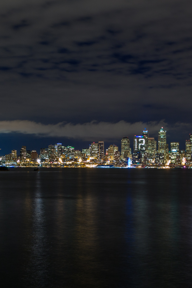 Сиэтл ночью, США