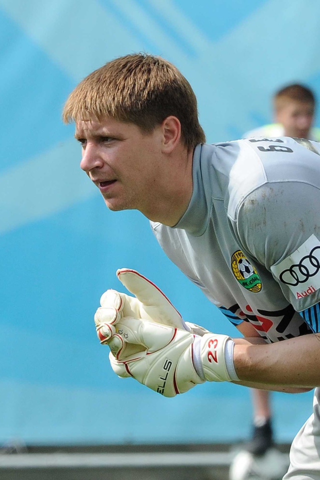 Александр Беленов вратарь Кубани за работой