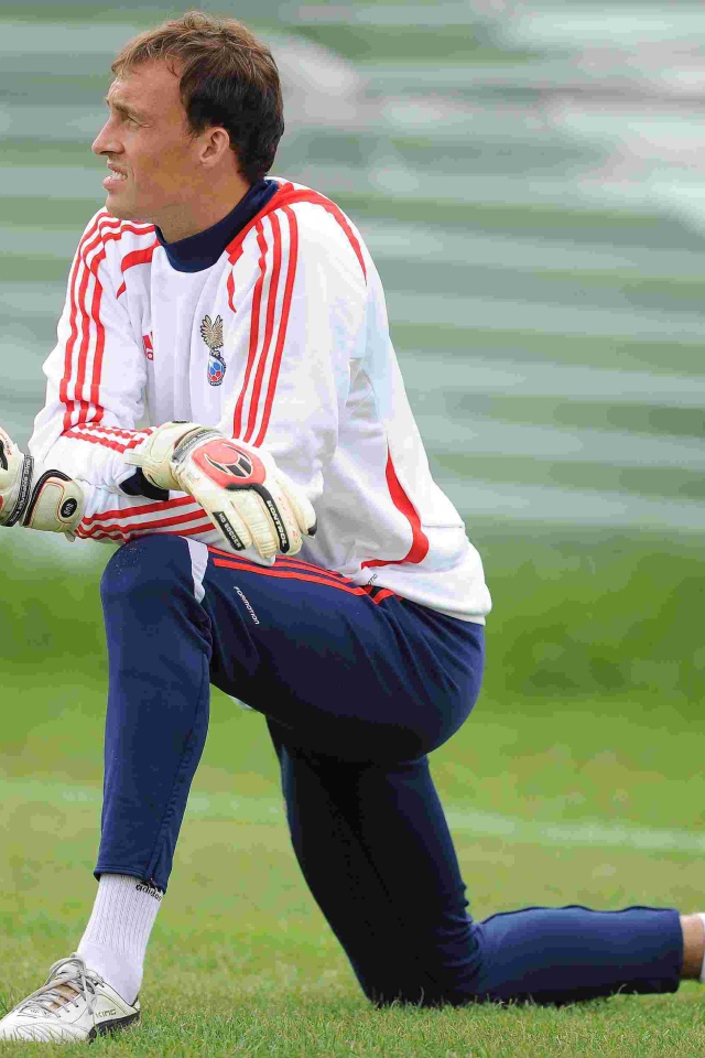 Александр Фильцов вратарь Краснодара на тренировке