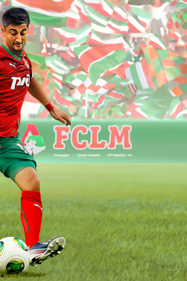 Alexander Samedov Lokomotiv midfielder on the field
