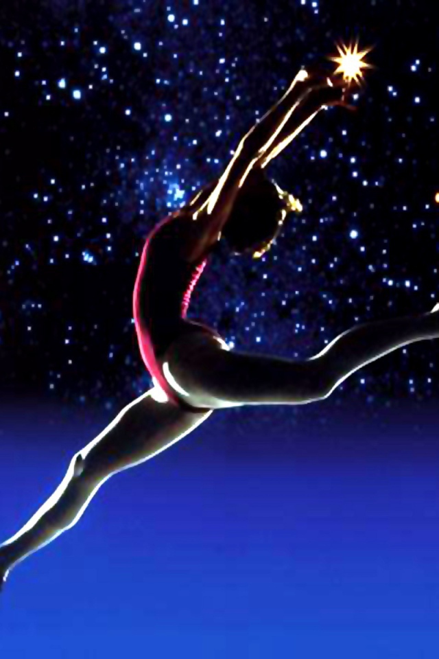 Балерина на фоне звезд