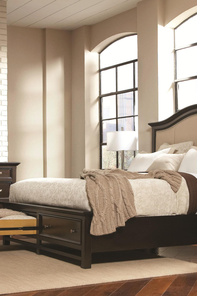 Бежевый цвет в спальне