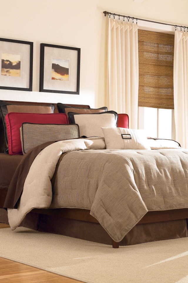 Светлая стильная спальня