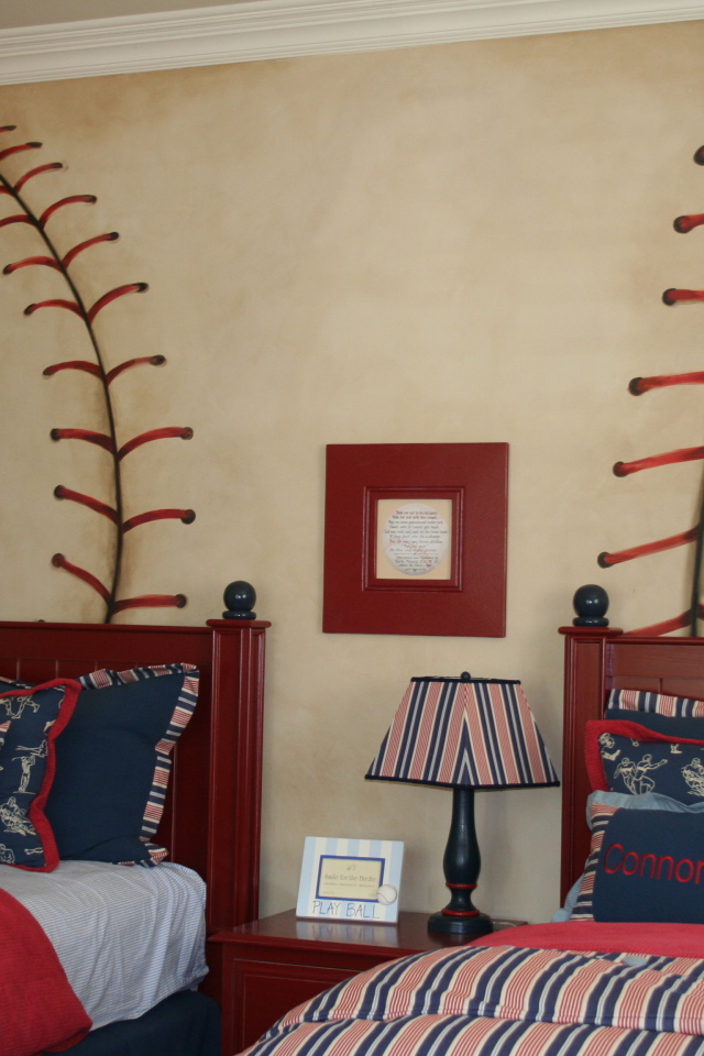 Оформление детской в стиле бейсбольного мяча