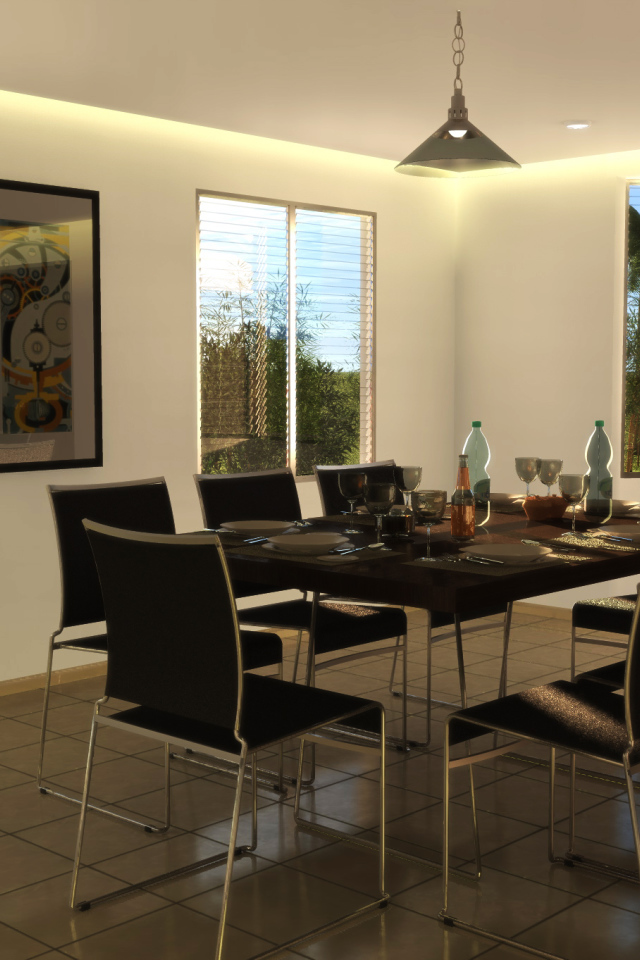 Столовая в загородном доме