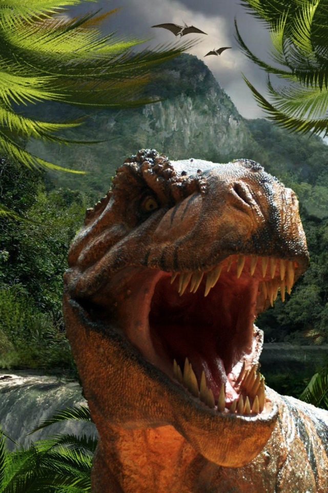 Динозавр в первобытном мире