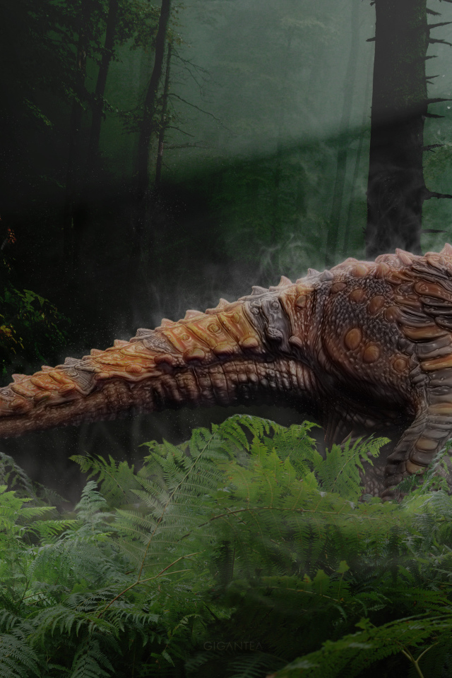 Динозавр в джунглях
