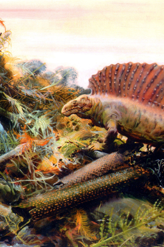 Динозавр на обломках