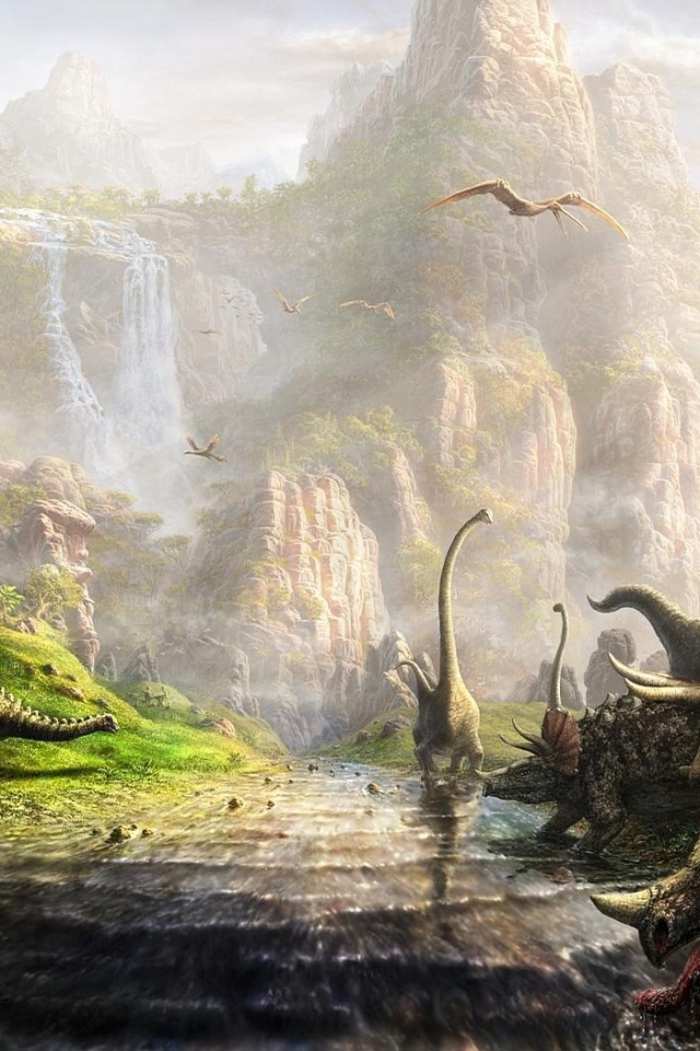 Динозавры у реки