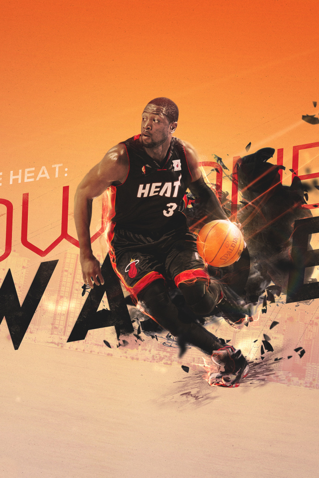 Уэйд Дуэйн с баскетбольным мячом