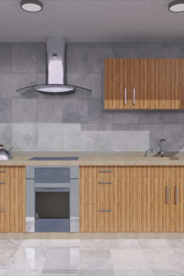 Мебель в кухне под дерево