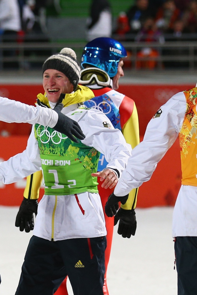 Немецкий прыгун на лыжах с трамплина Маринус Краус на олимпиаде в Сочи