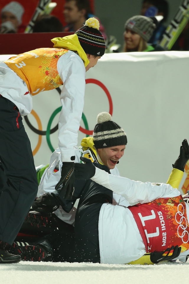 Немецкий прыгун на лыжах с трамплина Маринус Краус обладатель золотой медали