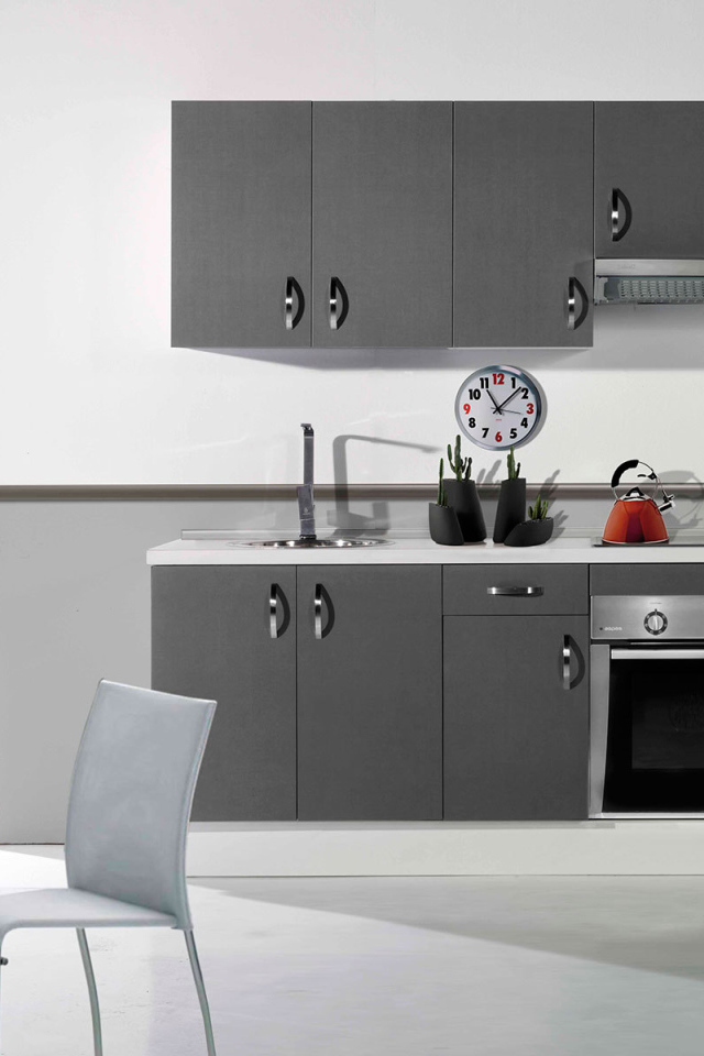 Серый цвет в кухне