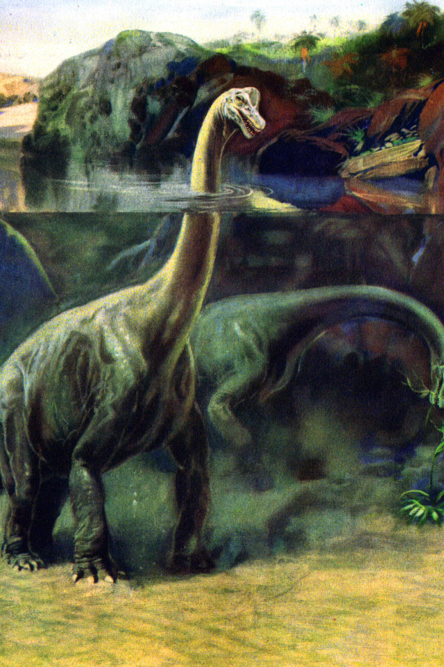 Травоядные динозавры в воде