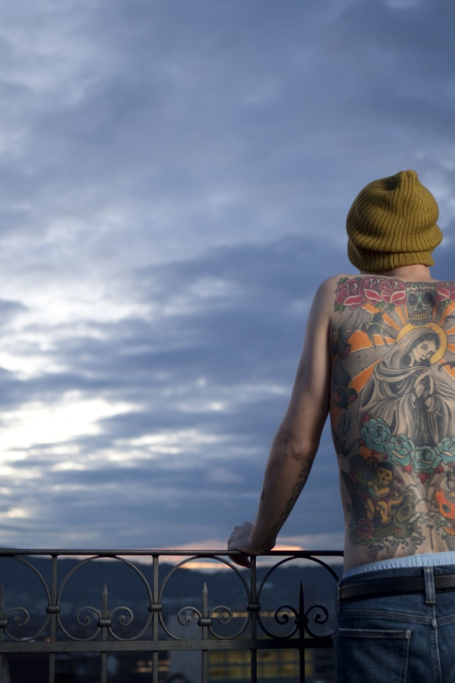 Икона тату на спине