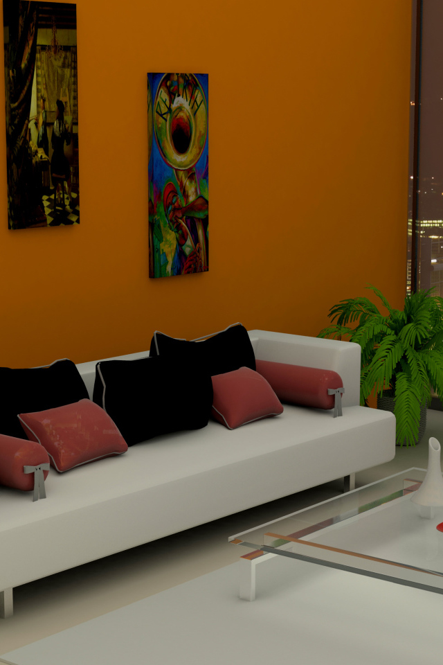 Гостиная в небоскребе