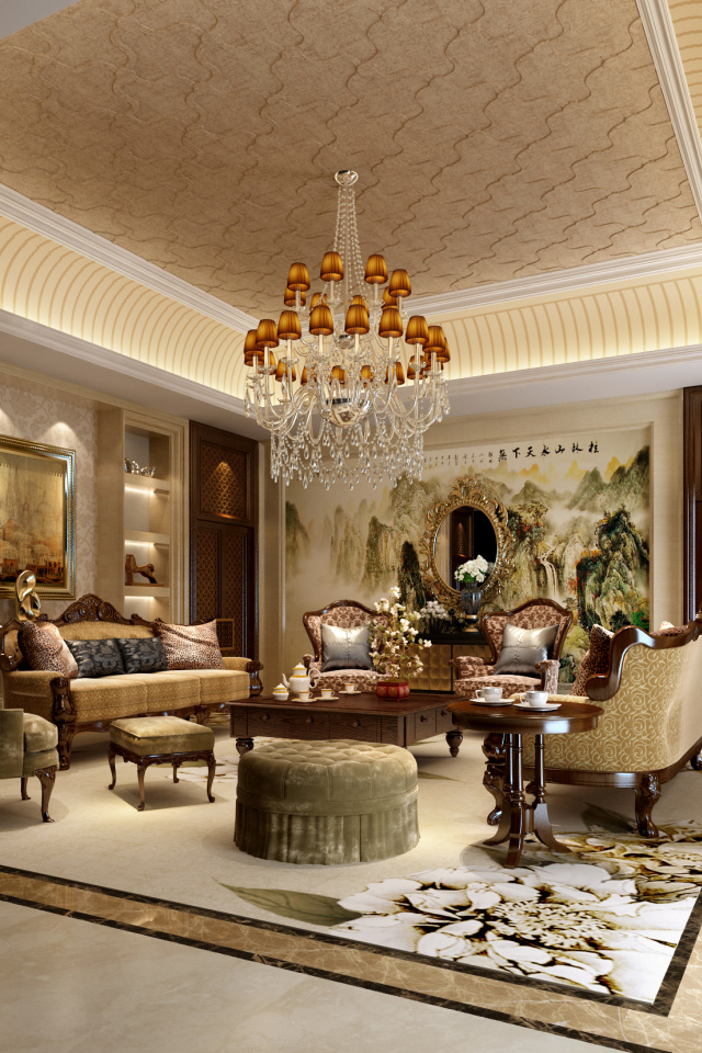 Гостиная в стиле люкс
